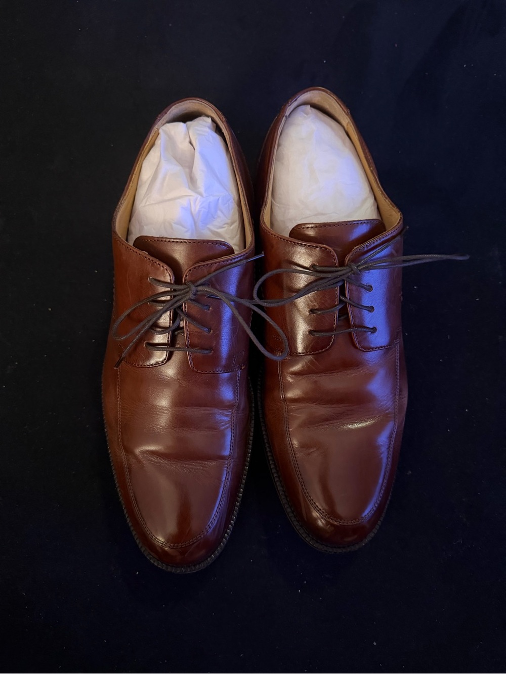 Classic Men's Brown Leather Lace-Up Dress Shoes